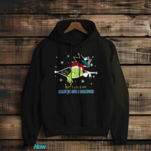 The Grinch I Hate People But I Love San Jose Sharks Christmas T-shirt - Black Hoodie