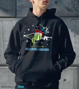 The Grinch I Hate People But I Love San Jose Sharks Christmas T-shirt - Men Black Hoodie