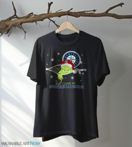 The Grinch I Hate People But I Love Seattle Mariners Christmas T-shirt Product Photo 5