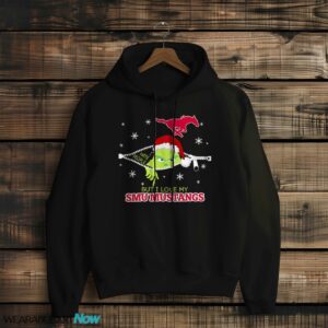 The Grinch I Hate People But I Love SMU Mustangs Christmas T-shirt - Black Hoodie