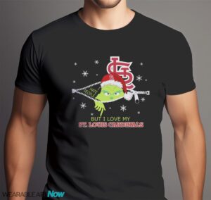 The Grinch I Hate People But I Love St Louis Cardinals Christmas T-Shirt Product Photo 7