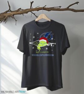 The Grinch I Hate People But I Love Tampa Bay Lightning Christmas T-shirt - Black T-Shirt