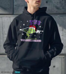 The Grinch I Hate People But I Love TCU Horned Frogs Christmas T-shirt - Men Black Hoodie