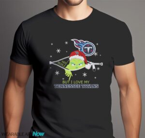 The Grinch I Hate People But I Love Tennessee Titans Christmas T-shirt Product Photo 6