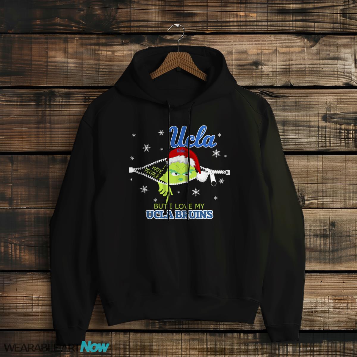 The Grinch I Hate People But I Love UCLA Bruins Christmas T-shirt - Black Hoodie