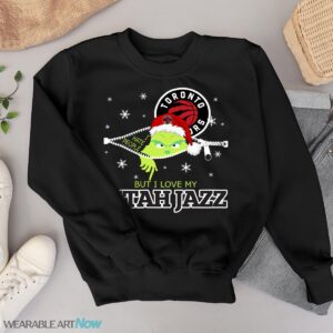 The Grinch I Hate People But I Love Utah Jazz Christmas T-shirt - Black Sweatshirt