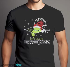 The Grinch I Hate People But I Love Utah Jazz Christmas T-shirt - Men Black T-Shirt