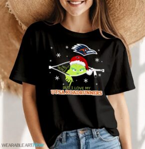 The Grinch I Hate People But I Love UTSA Roadrunners Christmas T-shirt - Women Black T-Shirt