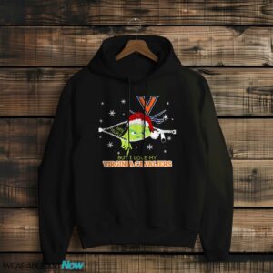 The Grinch I Hate People But I Love Virginia Cavaliers Christmas T-shirt - Black Hoodie