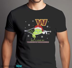 The Grinch I Hate People But I Love Washington Commanders Christmas T-shirt Product Photo 6