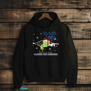 The Grinch I Hate People But I Love West Virginia Mountaineers Christmas T-shirt - Black Hoodie