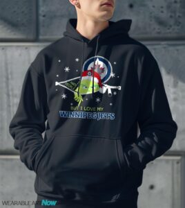 The Grinch I Hate People But I Love Winnipeg Jets Christmas T-shirt - Men Black Hoodie