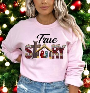 A Thrill Of Hope The Weary World Rejoices Christmas Sweatshirts Product Photo 2