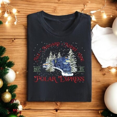 All Aboard Admit One Polar Express Christmas Sweatshirt Product Photo 1