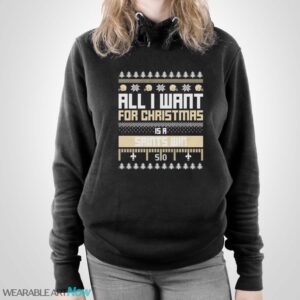 All I want for Christmas is a New Orleans Saints win ugly Christmas shirt - Unisex Pullover Hoodie