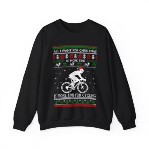 All I Want For Christmas Is More Time For Cycling Sweatshirt Product Photo 5