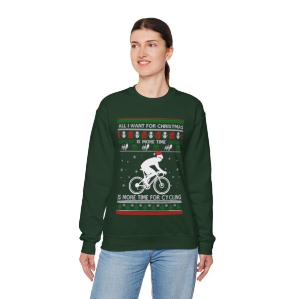 All I Want For Christmas Is More Time For Cycling Sweatshirt Product Photo 1