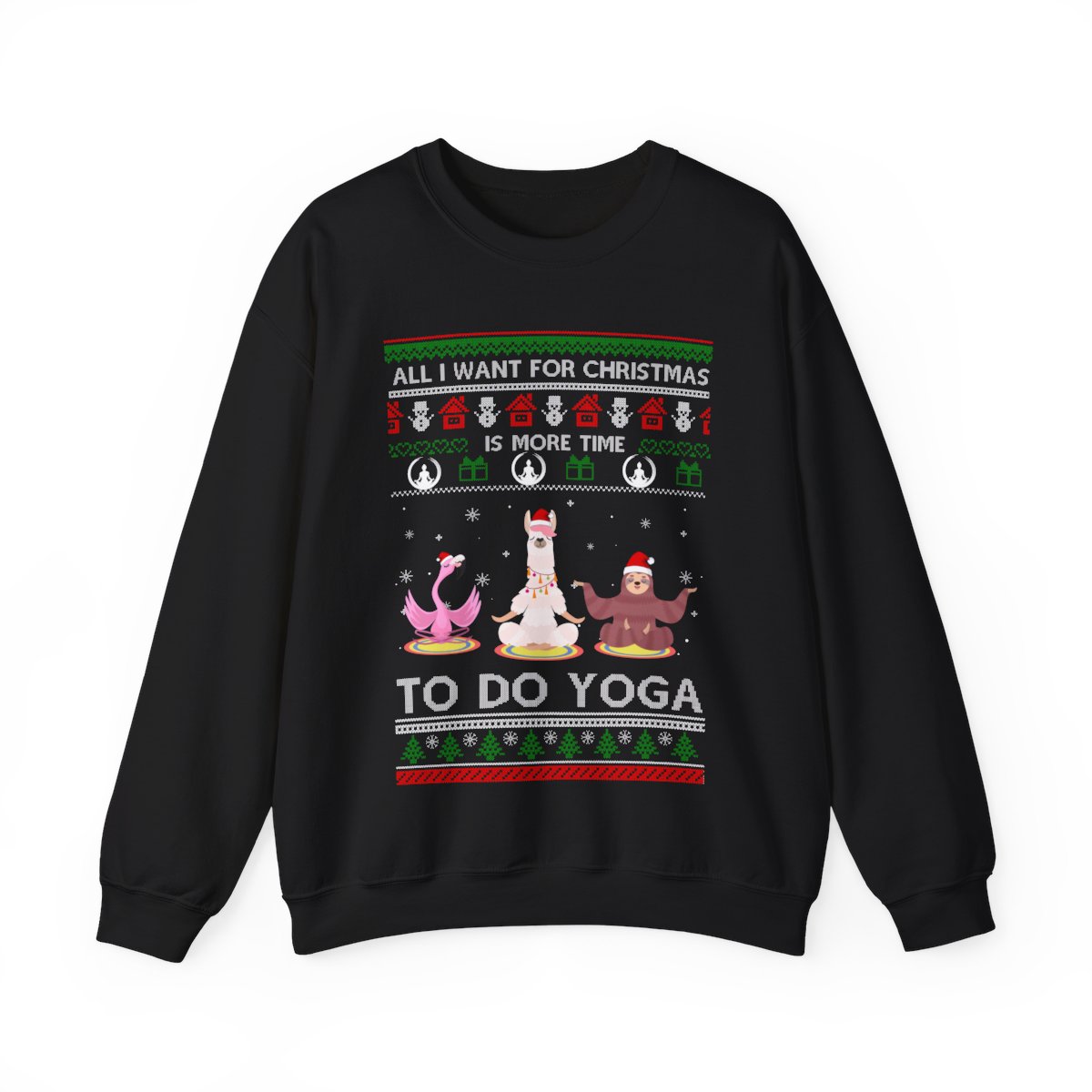 All I Want For Christmas Is More Time To Do Yoga Sweatshirt Product Photo 6