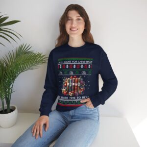 All I Want For Christmas Is More Time To Read Sweatshirt Product Photo 5