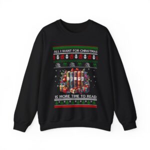 All I Want For Christmas Is More Time To Read Sweatshirt Product Photo 6