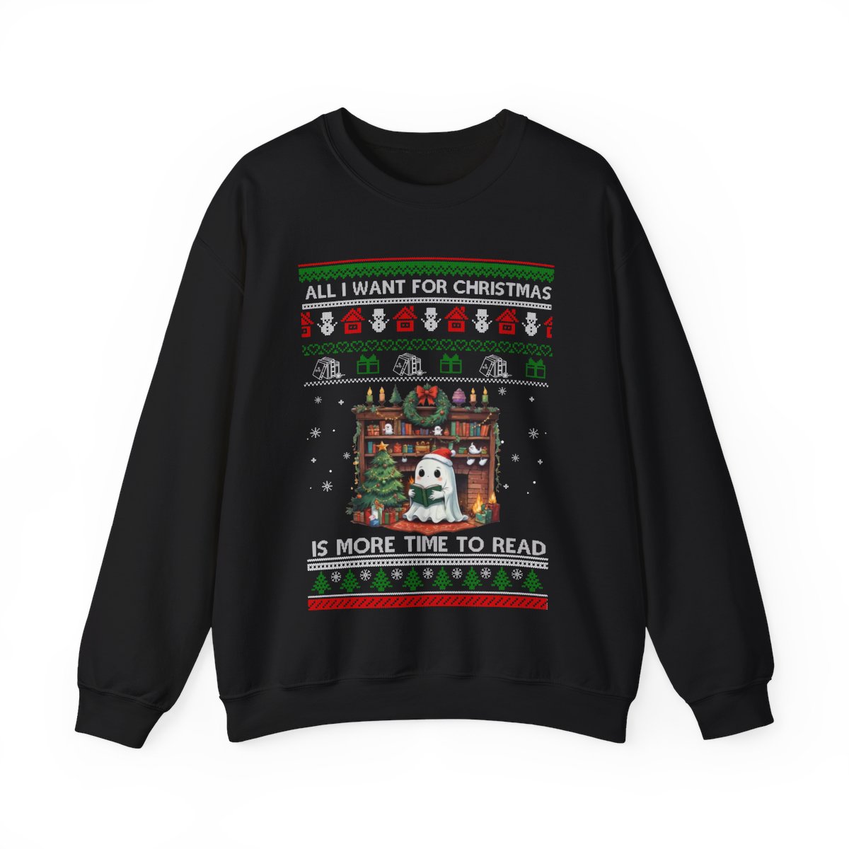 All I Want For Christmas Is More Time To Read Sweatshirt, Love Reading Christmas Shirt Product Photo 5