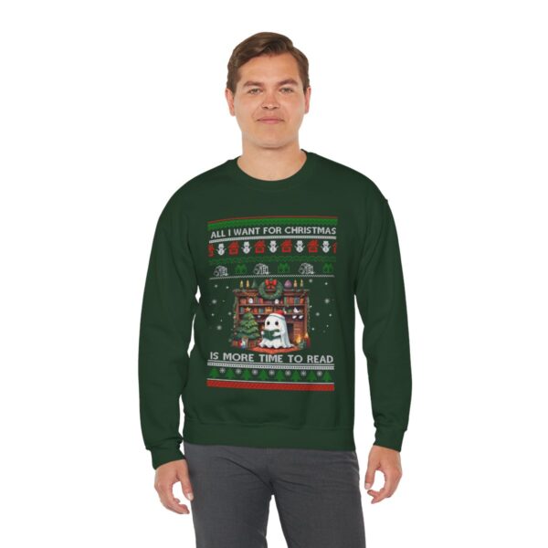 All I Want For Christmas Is More Time To Read Sweatshirt, Love Reading Christmas Shirt Product Photo 1