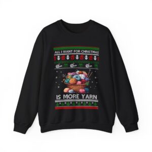 All I Want For Christmas Is More Yarn Sweatshirt Product Photo 5