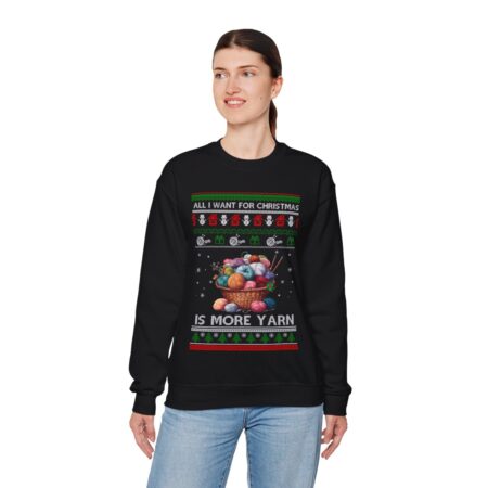 All I Want For Christmas Is More Yarn Sweatshirt Product Photo 1