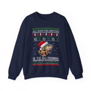 All I want for Christmas is to go fishing Sweatshirt Product Photo 2