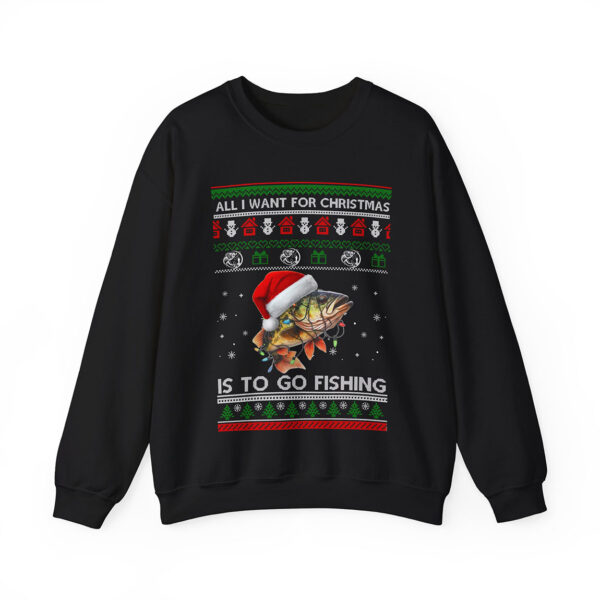 All I want for Christmas is to go fishing Sweatshirt Product Photo 3