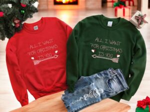 All I Want For Christmas Is You Couple Matching Christmas Shirt Product Photo 2