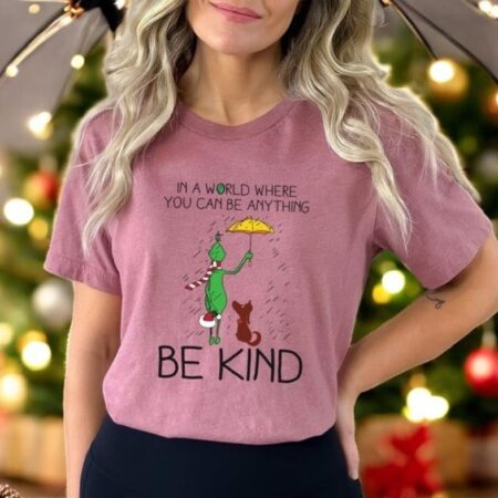 Be Kind Sweatshirt, In A World You Can Be Anything Be Kind Shirt, Believe Christmas Sweatshirt Product Photo 1