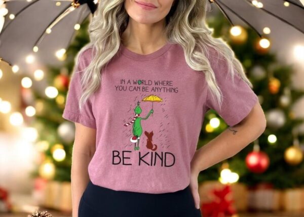 Be Kind Sweatshirt, In A World You Can Be Anything Be Kind Shirt, Believe Christmas Sweatshirt Product Photo 1