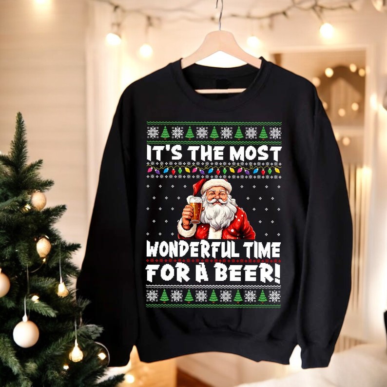 Beer Lover Xmas Christmas Sweatshirt Product Photo 2