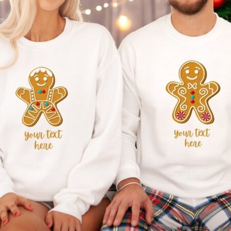 Big Pud Little Pud Matching Christmas Couple Sweatshirt Product Photo 1