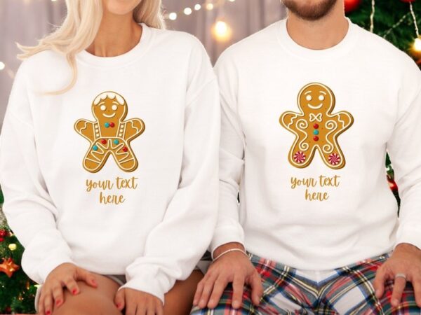 Big Pud Little Pud Matching Christmas Couple Sweatshirt Product Photo 1