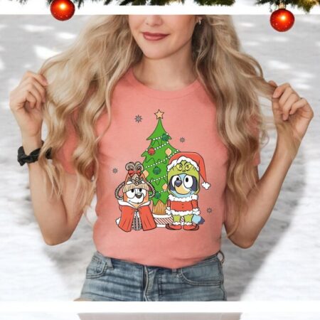 Bluey And Bingo Grinch Holiday Cheer Christmas Sweatshirt Product Photo 1