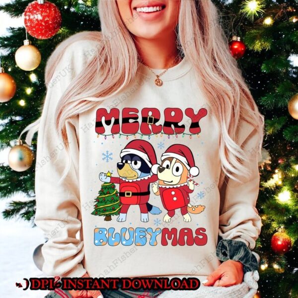 Bluey And Friends Bingo Christmas Sweatshirt Product Photo 1