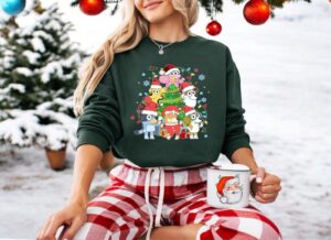 Bluey Dog Family Xmas Cartoon Christmas Family Sweatshirt Product Photo 3