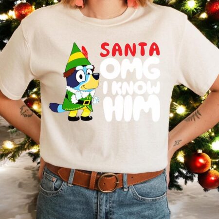 Bluey Elf, Bluey Santa Family Bluey Christmas Shirt Product Photo 1