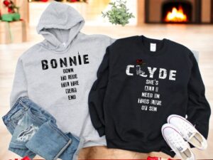 Bonnie & Clyde, Ride Or Dies Couple Matching Christmas Shirt Product Photo 2