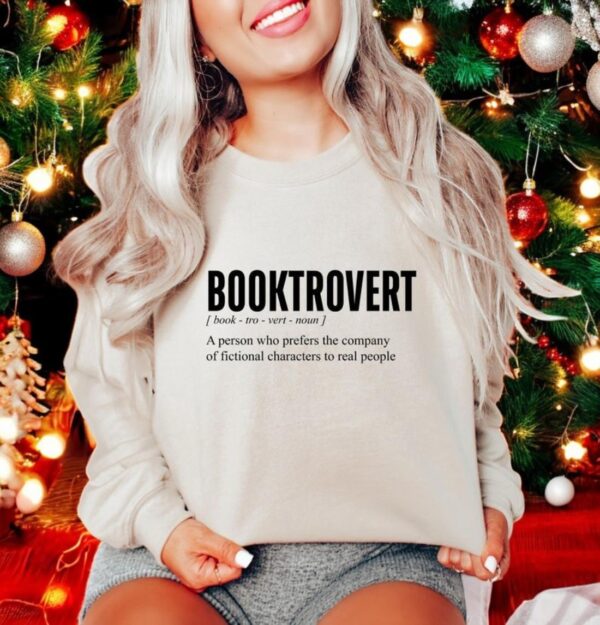 Booktrovert Definition Sweatshirt, Funny Book Lover Sweatshirt Product Photo 1