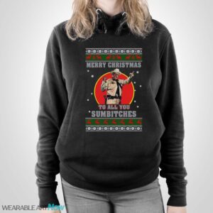 Buford T Justice Merry Christmas To Sumbitches Xl Black T-shirt - Unisex Pullover Hoodie