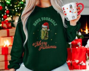 Canned Pickles Christmas Sweatshirt Shirt Product Photo 2