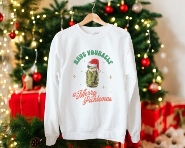 Canned Pickles Christmas Sweatshirt Shirt Product Photo 1