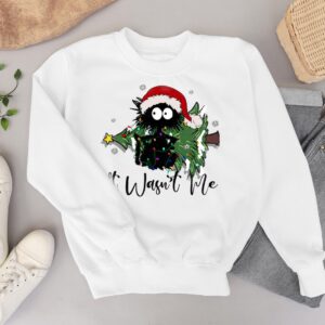 Cat Christmas Shirt It Wasn't Me Sweatshirt Product Photo 3