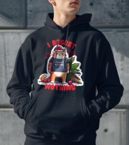 Cat Christmas Tree Humor Merry Catmas Shirt - Men Black Hoodie