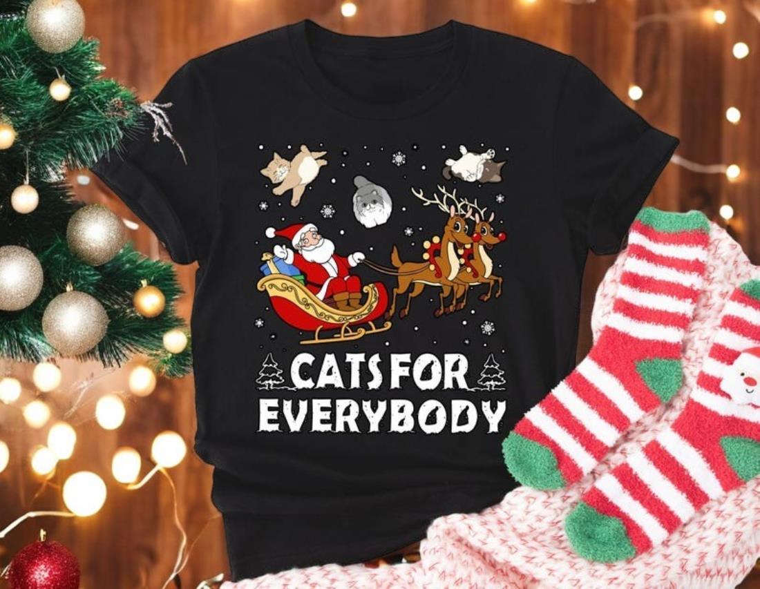 Cats For Everybody Christmas Sweatshirt Product Photo 2