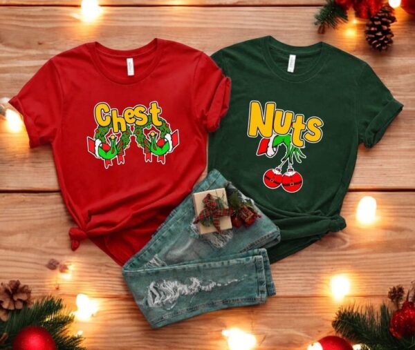 Chest Nuts Christmas Couples Matching Sweatshirts Product Photo 1