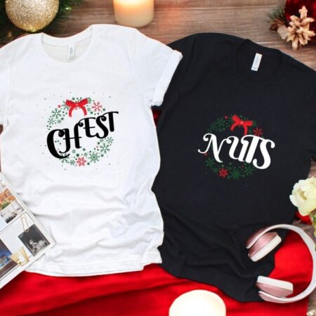 Chest Nuts Floral Couple Matching Christmas Shirt Product Photo 1